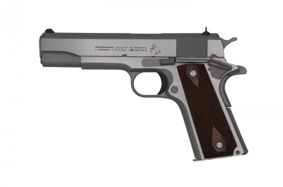 Colt Government Model Handgun .45 Auto 7rd Magazine 5" Barrel Stainless Finish .45 ACP