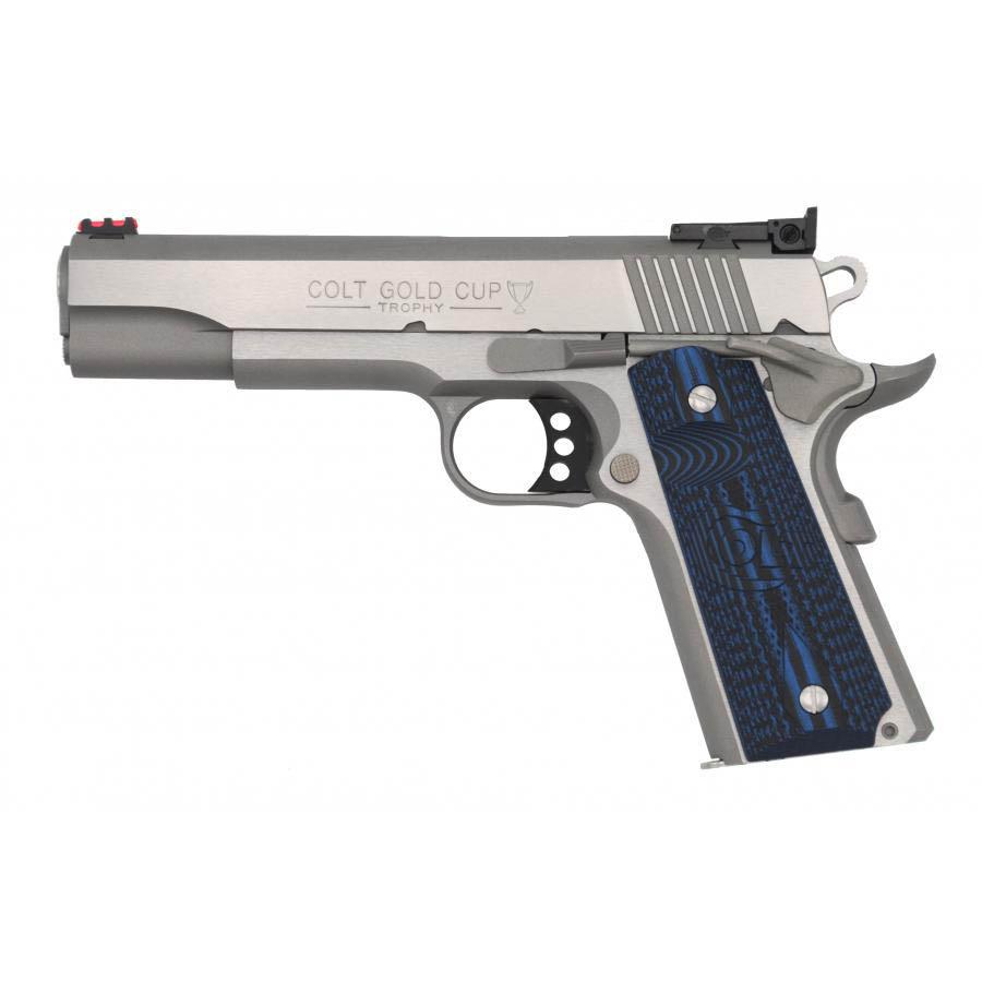 Colt Gold Cup Handgun .45 Auto 8rd Magazine 5" Barrel Stainless Finish G10 Grips .45 ACP