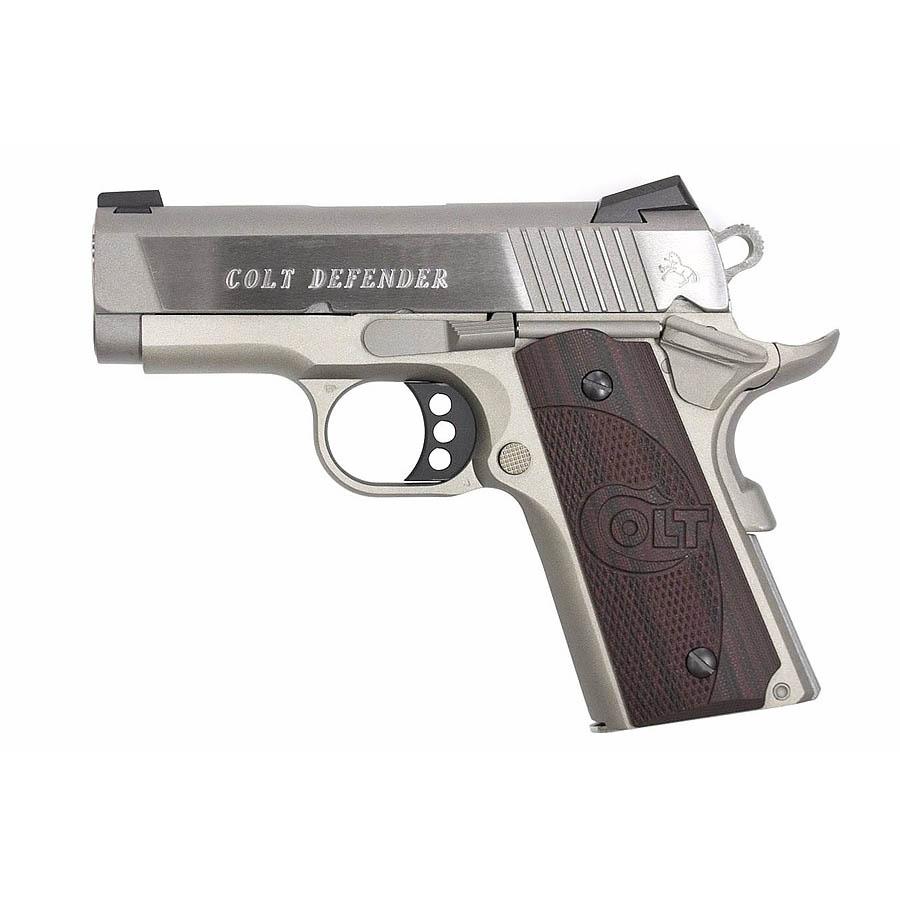 Colt Defender Handgun .45 Auto 7rd Magazine 3" Barrel Anodize\Stainless Finish .45 ACP