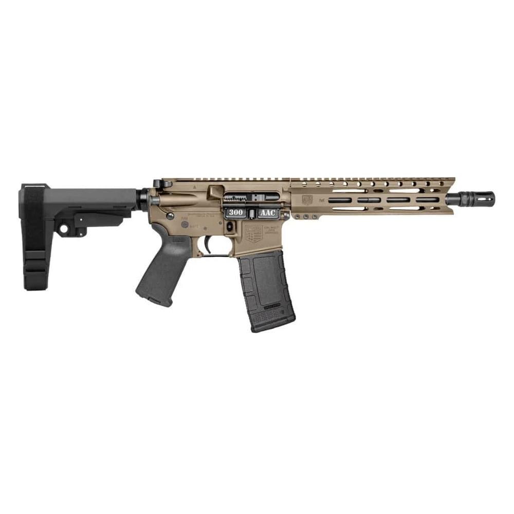 Diamondback DB15 Pistol 300 Blackout 30rd Magazine(1) 10" Barrel 9" M-LOK Rail SBA3 Brace FDE