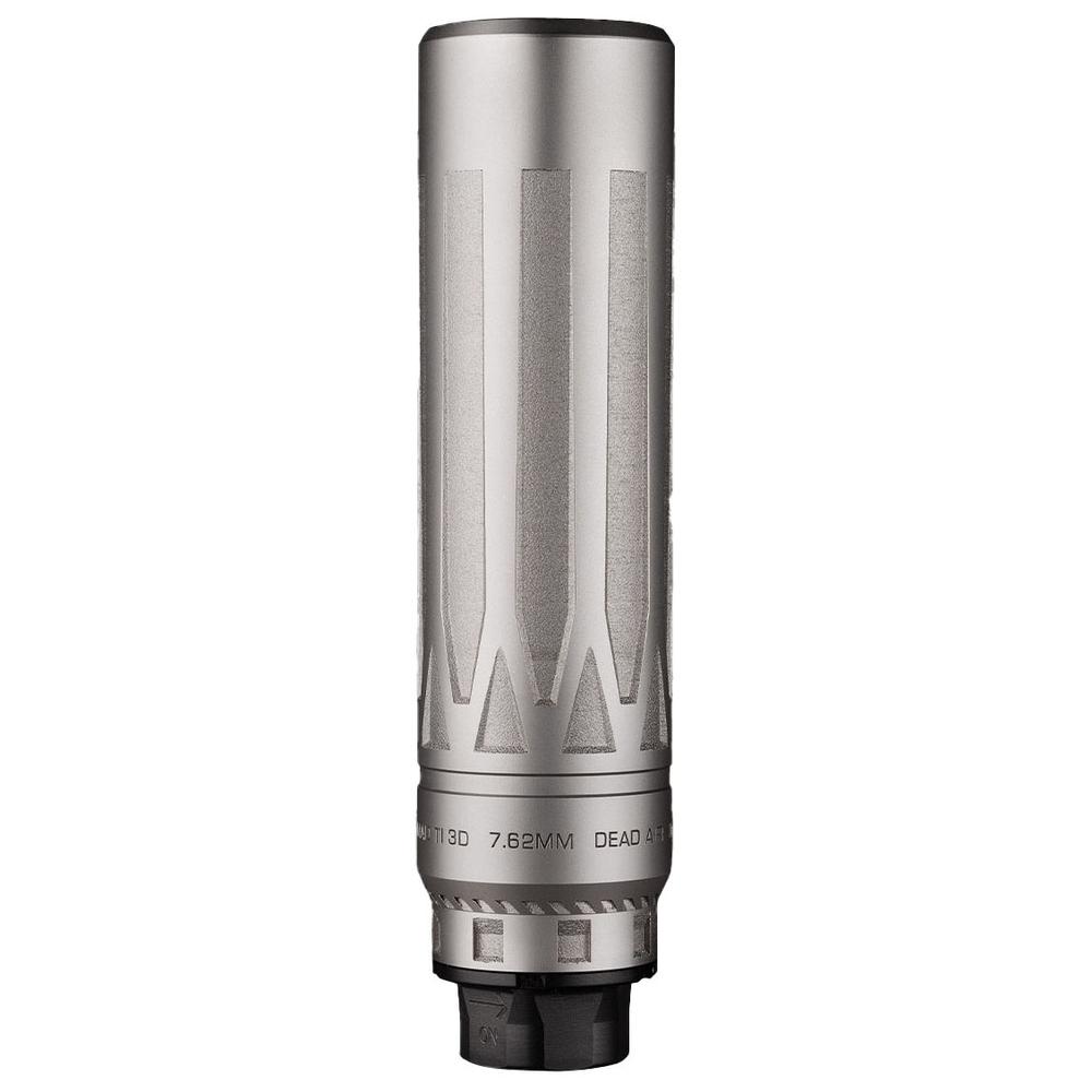 Dead Air Nomad-Ti XC Silencer w/Direct Thread 5/8-24 HUB Mount 7.62mm(.30 Cal) Silver 30 Caliber | 7.62mm Suppressor