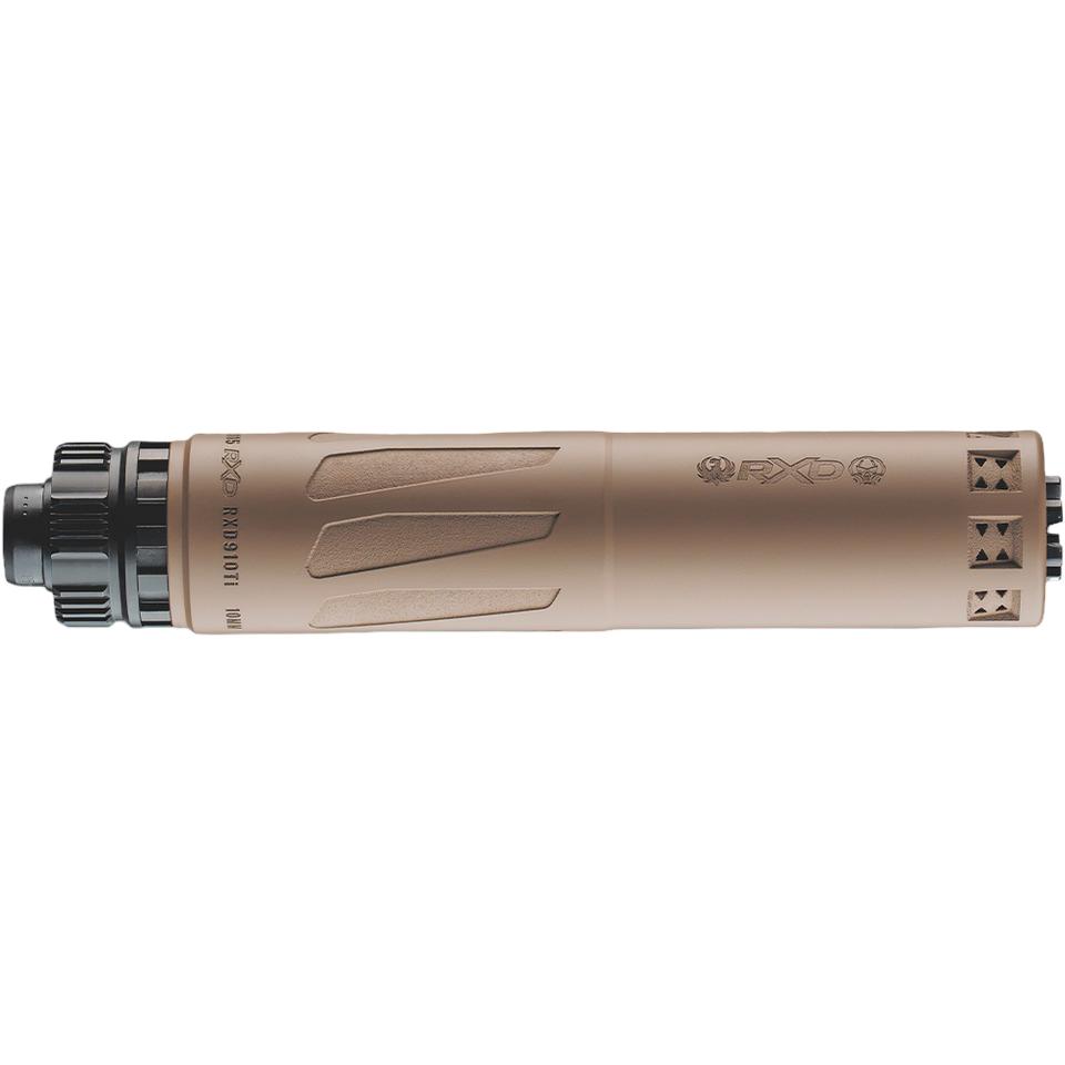 Dead Air Silencer Ruger RXD910Ti Direct Thread Suppressor 10mm 1.48" Dia FDE