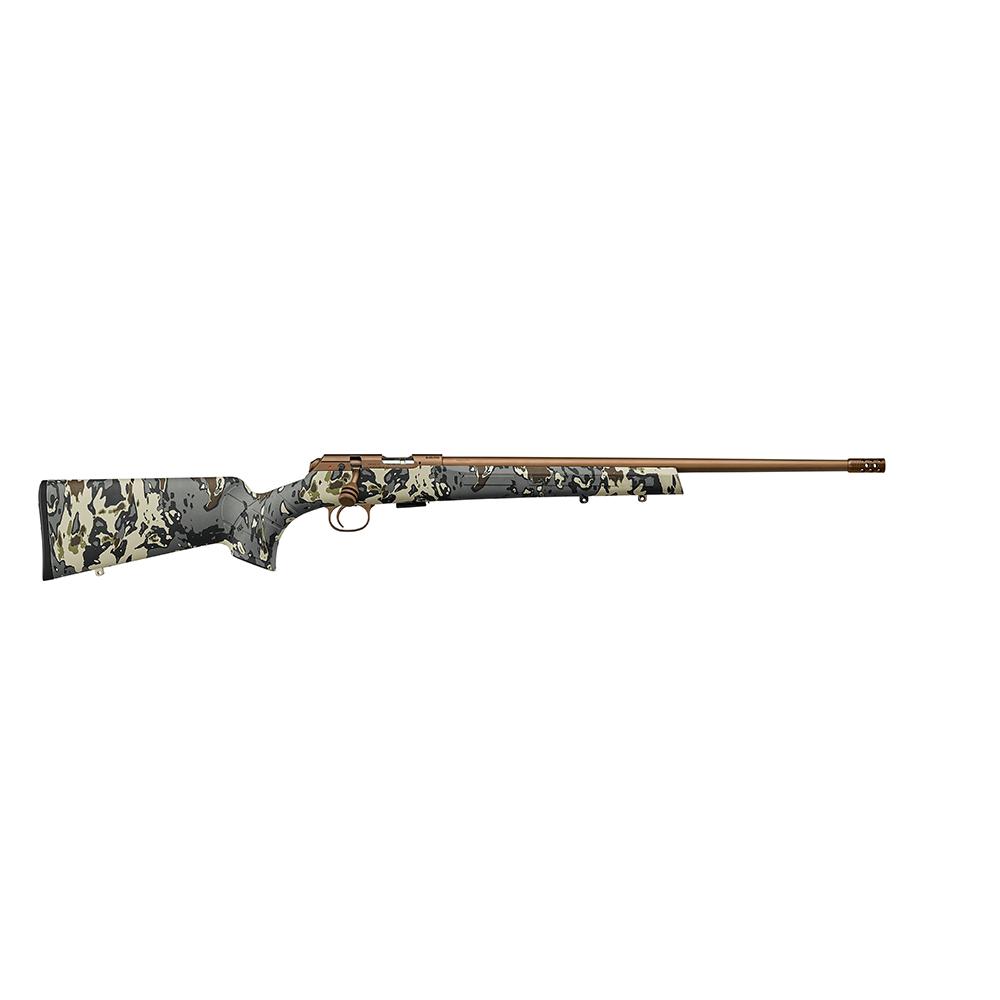 CZ 457 Hunter Veil Rifle .22 LR 5RD Capacity 20" Threaded Bronze Barrel Veil Camo Stock Synthetic Stock