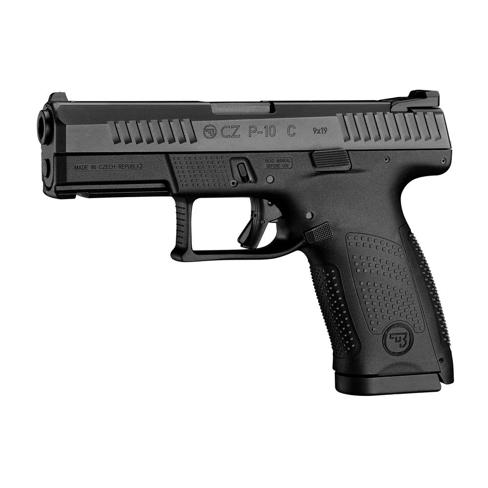 Cz-Usa Firearms CZ P-10C Handgun 9mm Luger 15rd Magazines 4.02" Barrel Fixed Sights Black 3 Back Straps