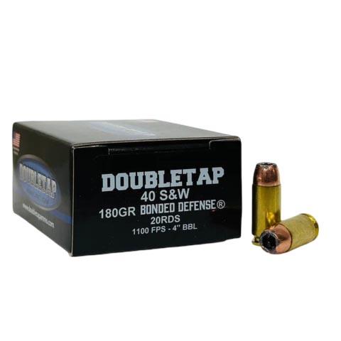 Double Tap Bonded Defense Handgun Ammunition .40 S&W 180gr JHP 1100 fps 20-img-1