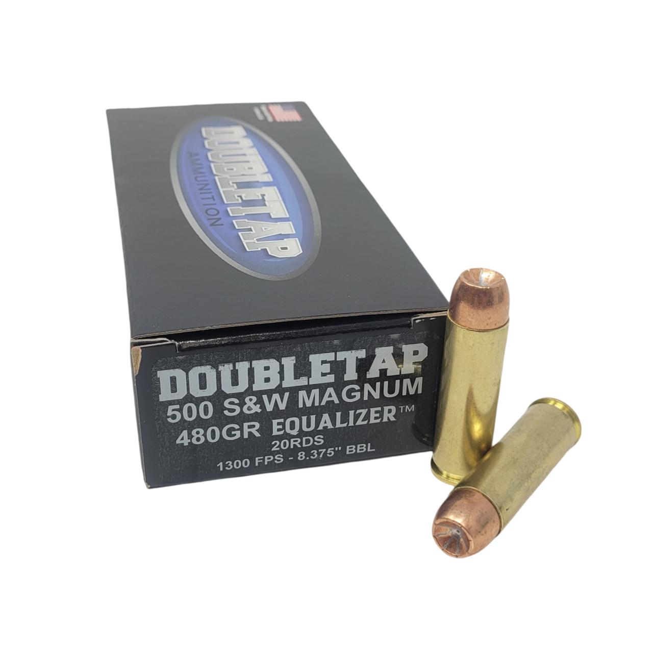 Double Tap 500455EQ Handgun Ammo .500 S&W 455gr HP 1801fps 20ct