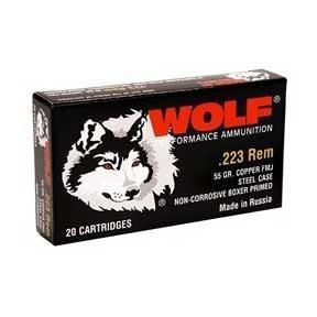 Wolf WPA Military Classic Rifle Ammunition .223 Rem 55 gr FMJ 3241 fps 20/-img-1