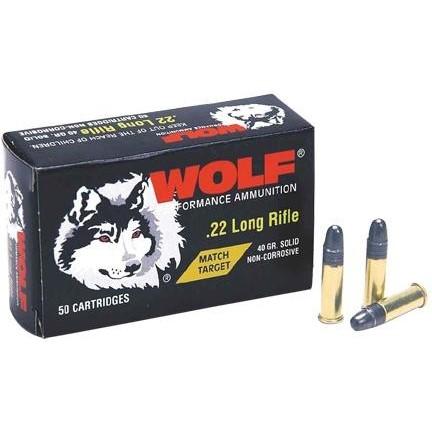 Wolf Match Target Rimfire Ammunition .22 LR 40 gr RN-img-0