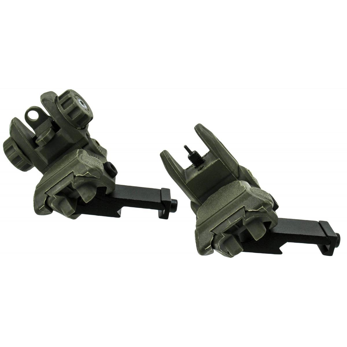 Tacfire AR-15 45 Degree/Low Profile Pop Up Sights OD Geen-img-0