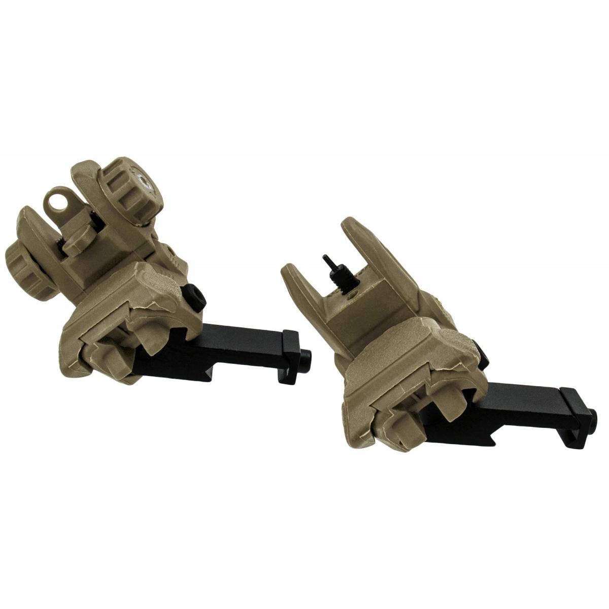 Tacfire AR-15 45 Degree/Low Profile Pop Up Sights - Tan-img-1