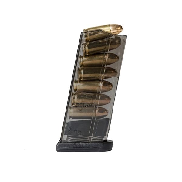 Elite Tactical Systems SMKGLK43 Pistol Mags 7rd 9mm Glock 43 Smoke Polymer