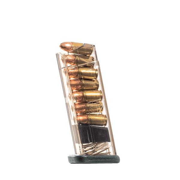 ETS SW9SHD7 7rd 9mm Magazine for S&W M&P Shield, Clear Polymer - Elite Tactical Systems - 9 MM LUGER