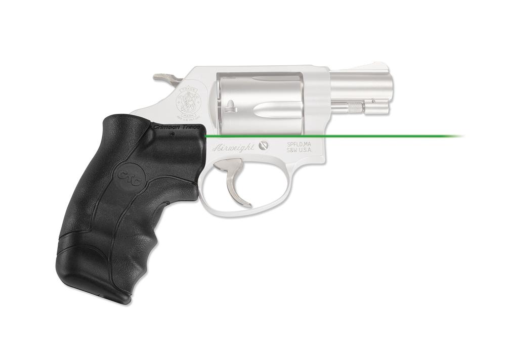 Crimson Trace Corporation Lasergrips Laser Sight with Green Laser for S&W J-Frame Round Butt Revolvers