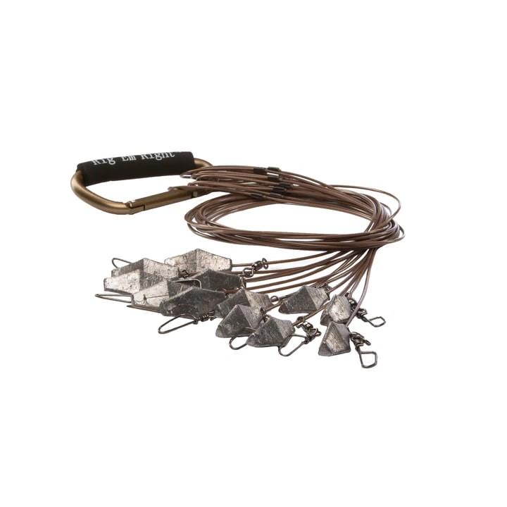 Rig 'Em Right 001-66-TXC Xtreme Coated Cable Decoy Anchors 66" 6oz 12-Pack