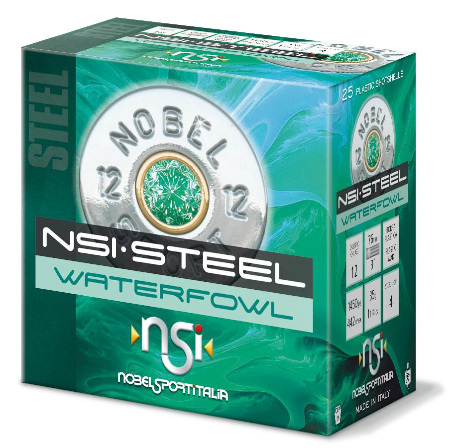 Nobel Sport Steel Waterfowl 12 ga 3" 1-1/4 oz 1450 fps 4 25X10 Boxes 250rd-img-0