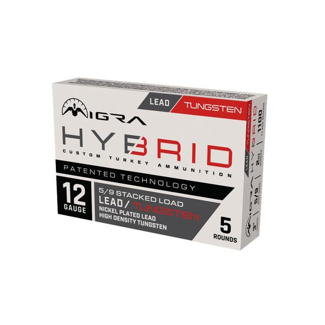 Migra Hybrid Turkey HD Tungsten/Nickel Plated Lead Stack Shotshells 12ga 3 2oz 1100 fps #5 & #9 5/ct