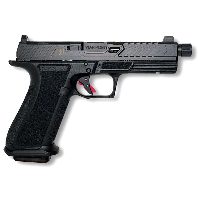 Shadow Systems DR920 War Poet Handgun 9mm Luger 17rd Magazines (2) 5" Threaded Barrel Black War Poet Slide…