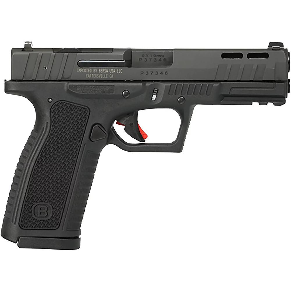 Bersa BP9FS Handgun 9mm Luger 17rd Magazine(2) 4.25" Barrel Black Optics Ready