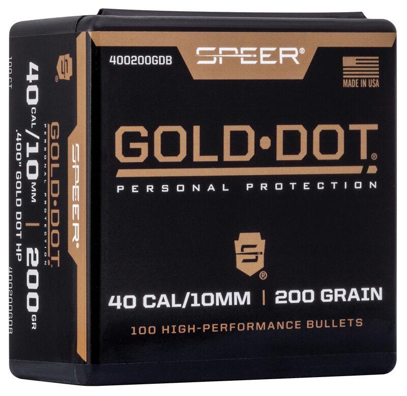 Speer Gold Dot Handgun Bullets 10mm .400" 200gr 100/pk