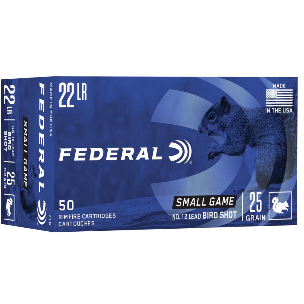Federal Game-Shok Rimfire Ammunition .22 LR 25 gr #12 Bird Shot 50/ct