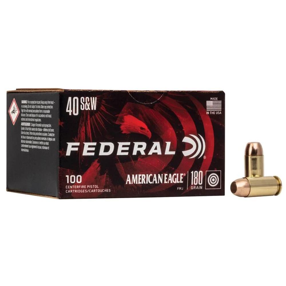 Federal 40 S&W 180GR FULL METAL JACKET AMMO 500RD