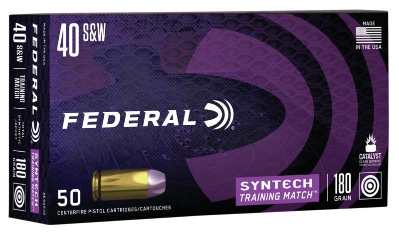 Federal 40 SW 180gr Syntech TSJ – Reliable .40 S&W Range Ammo, 1010 fps, 50 Rounds