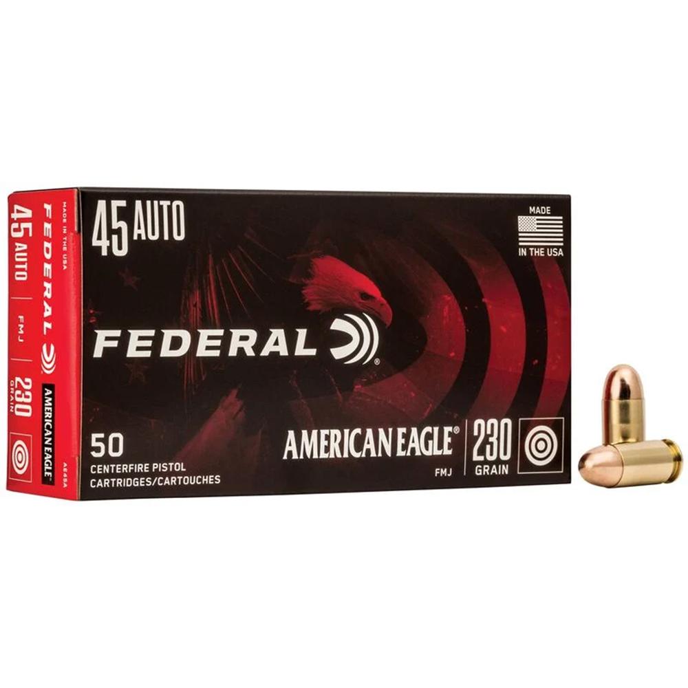 American Eagle Handgun Ammunition .45 ACP 230 Gr FMJ 890 FPS 1000/Ct