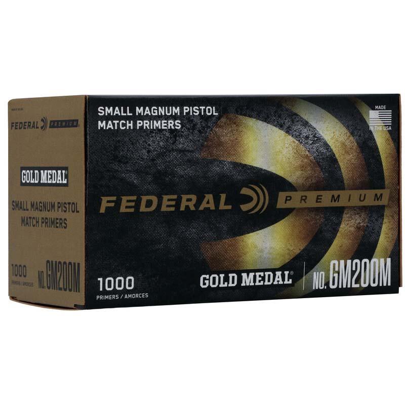Federal Gold Medal Centerfire Small Magnum Pistol Match Primer .200 cal 1000/ct