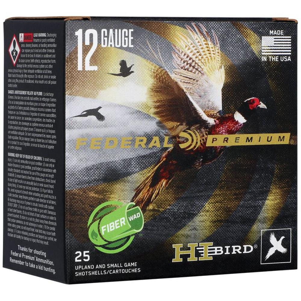 Federal Hi-Bird Shotshells 12ga 2-3/4" 1-1/4oz 1330 fps #5 25/rd