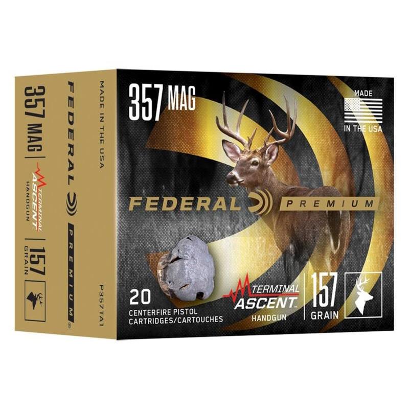 Federal Terminal Ascent Handgun 357 MAG 157GR JHP 1410FPS 20/Ct
