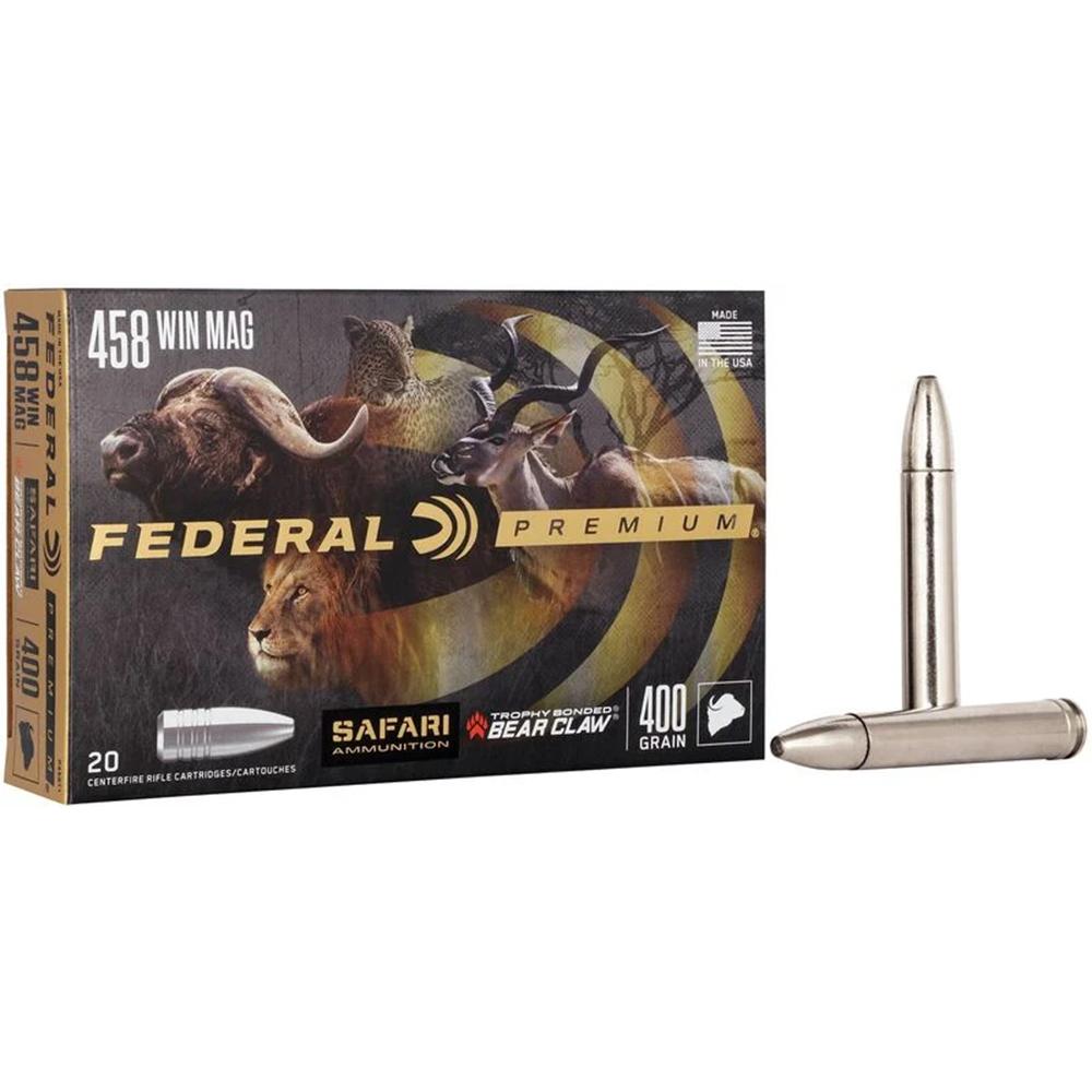 Federal Premium Cape-Shok Rifle Ammunition .458 Win MAG 400 Gr TBBC 2250 FPS - 20/Ct