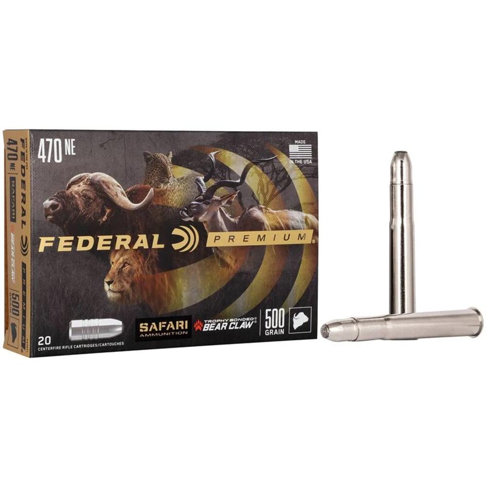 Federal P470T1 470 Nitro Express 500 Grain Trophy Bonded Bear Claw