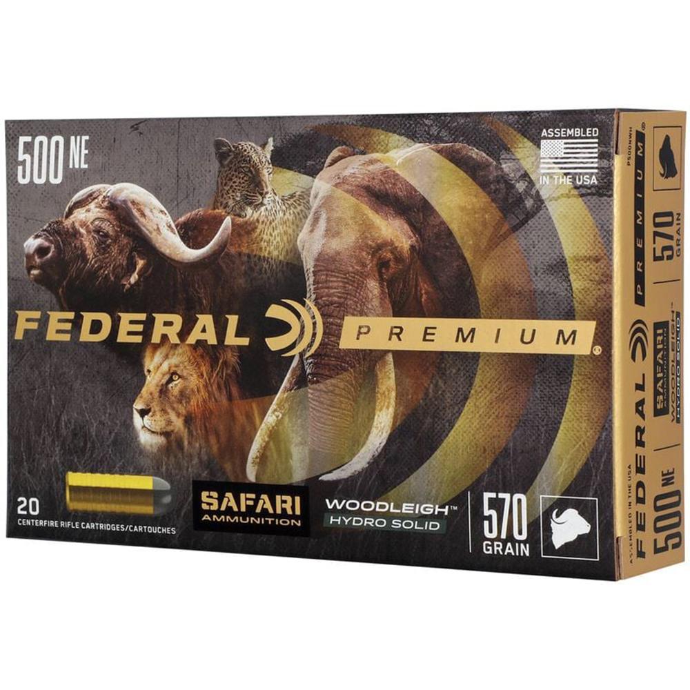Federal Premium Cape-Shok .500 Nitro Express 3 570 gr Hydro Solid 2100 fps 20/ct