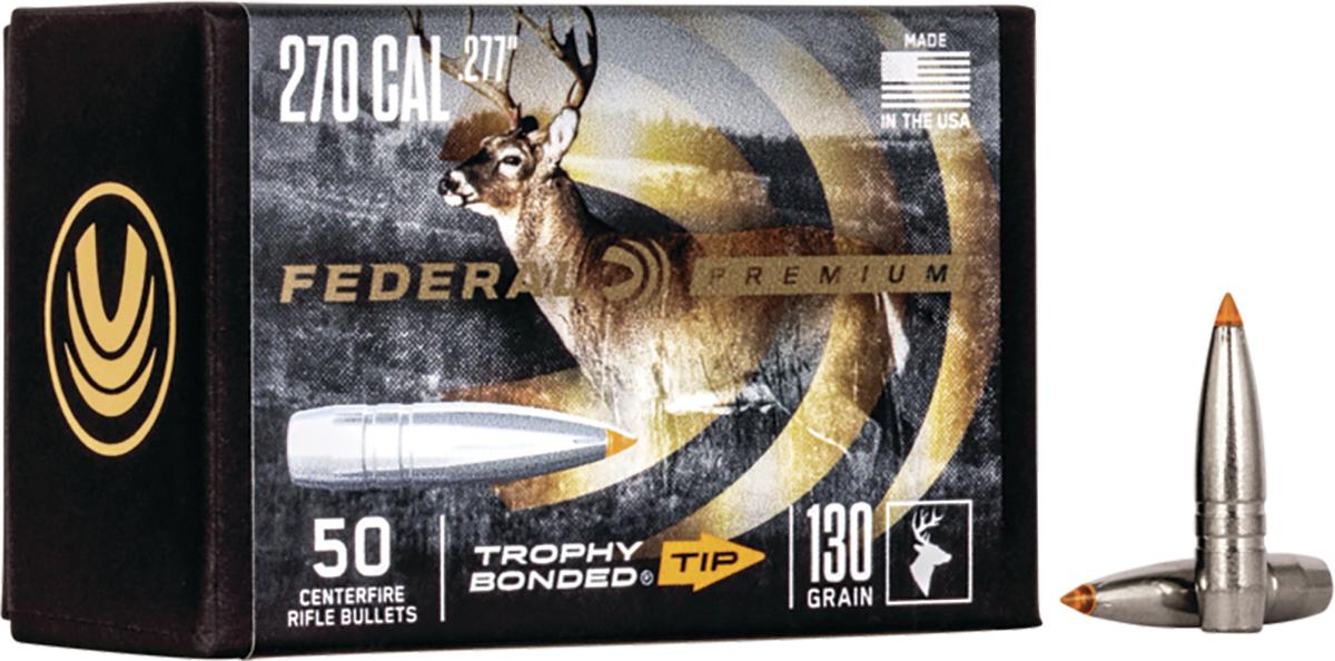 Federal PB277TT130 .277 130 Gr Trophy Bonded Bullets 270 Caliber