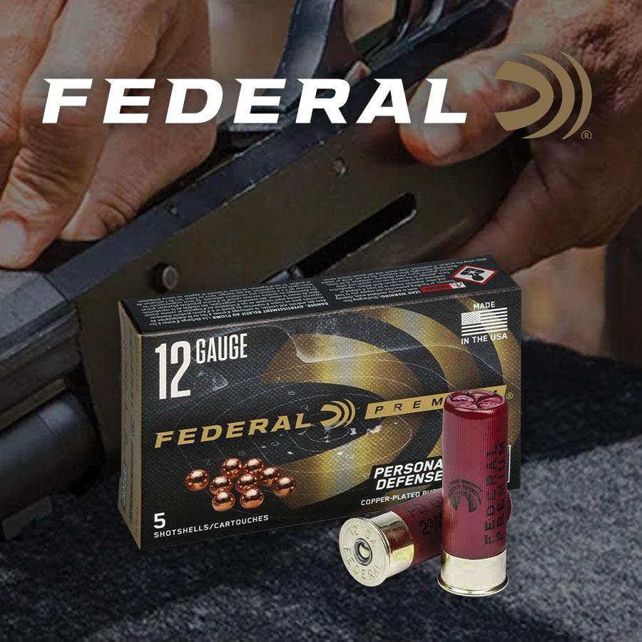 Federal Premium Personal Defense Shotshells 12 ga 2-3/4" 9 plts #00 1145 fps 5/ct