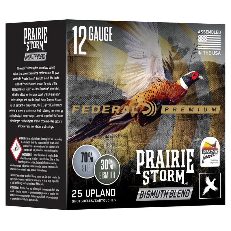 Federal PFBX14734 Prairie Storm Bismuth 12ga 2-3/4" 1-1/8oz 1450fps 25ct