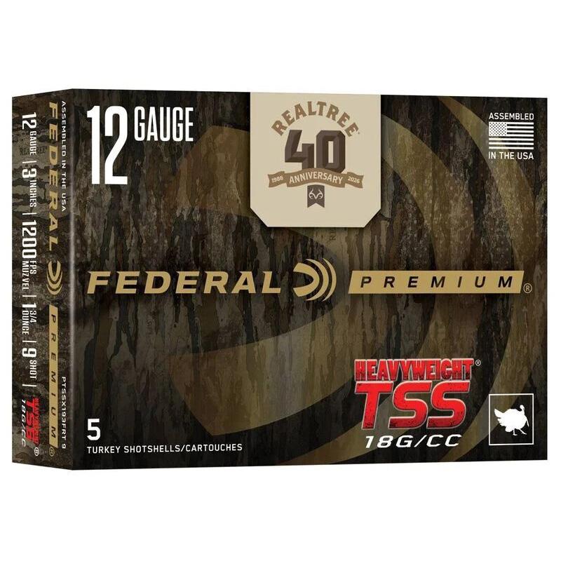 Federal Heavyweight TSS Realtree 40th Anniversary Special Edition Shotshell 12ga 3 1-3/4oz 1200 fps #9 5/ct