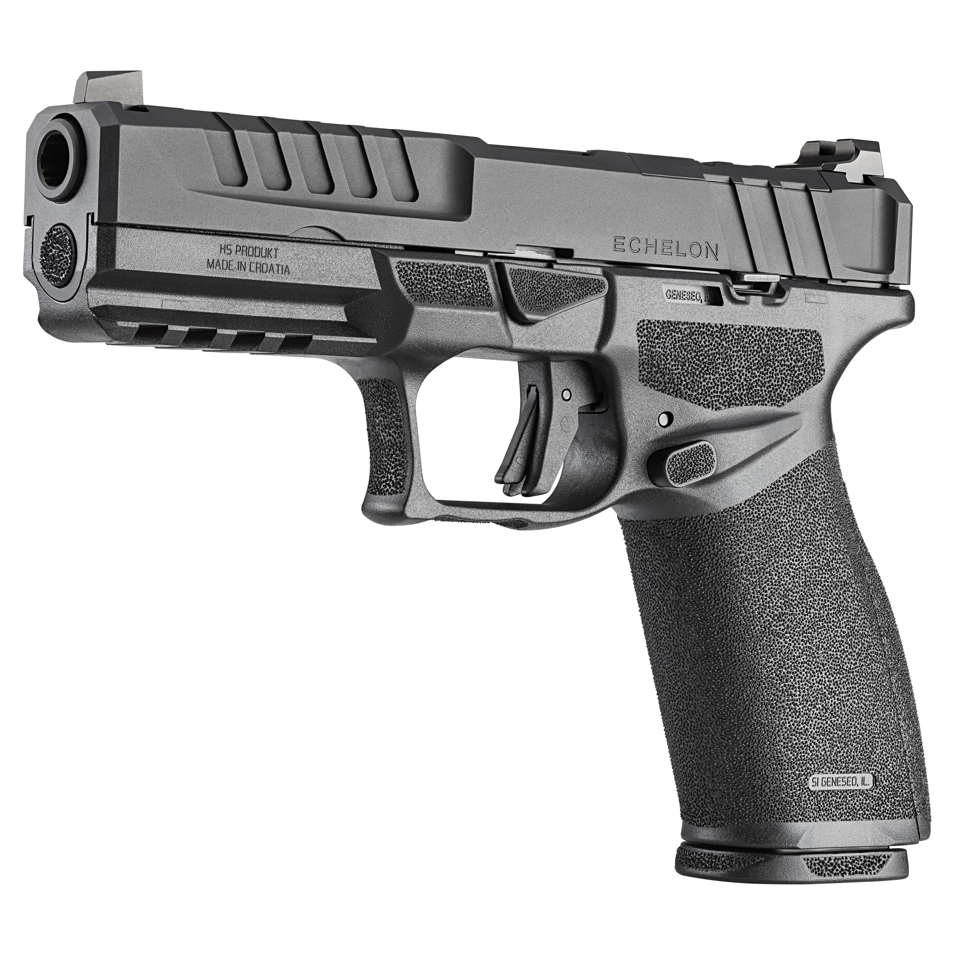Springfield Echelon 4.0F White-Dot Handgun 9mm Luger 17(1)&20(1) Magazines 4.5" Barrel Black Frame