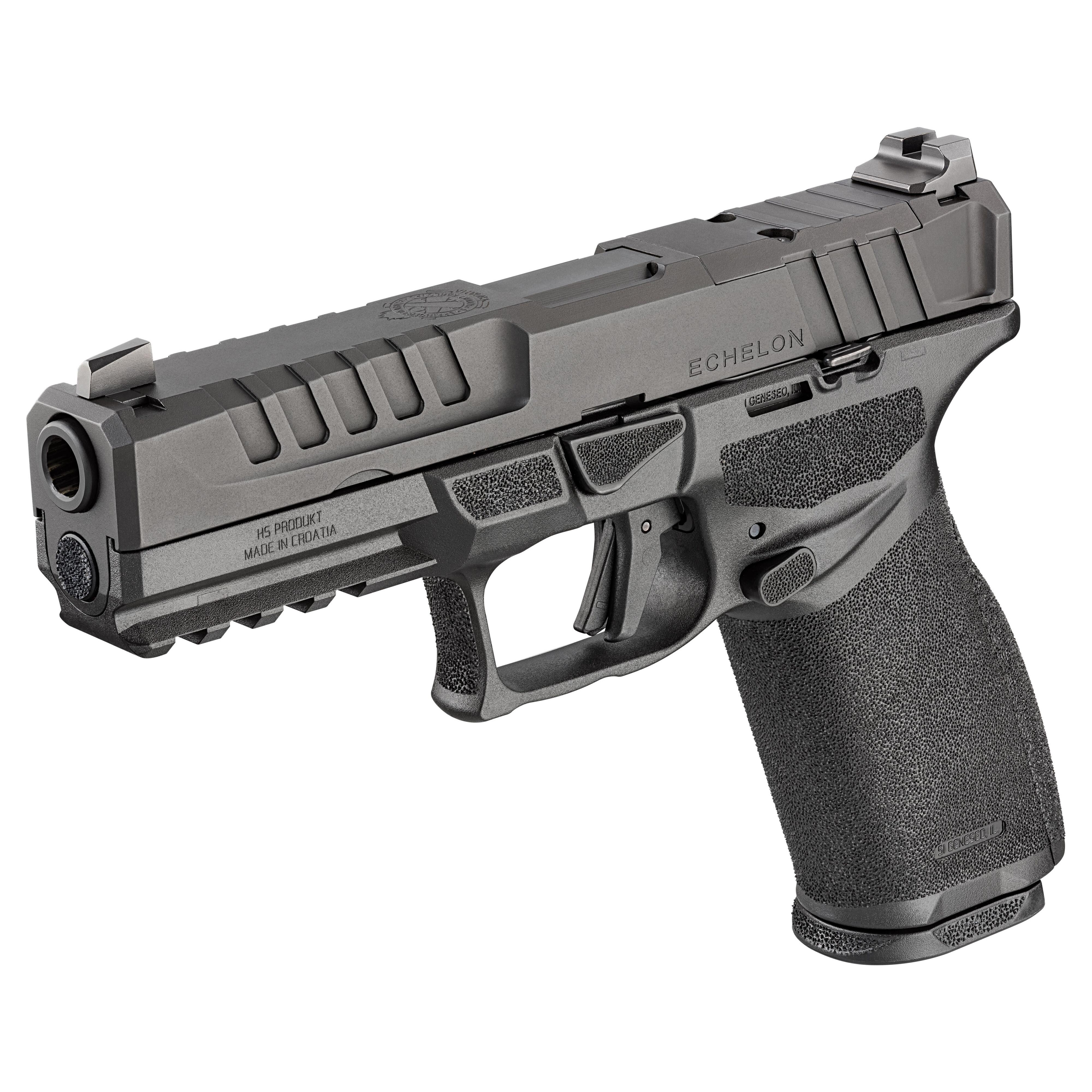 Springfield Echelon 4.0F White-Dot Handgun 9mm Luger 17(1)&20(1) Magazines 4.5" Barrel Black Frame