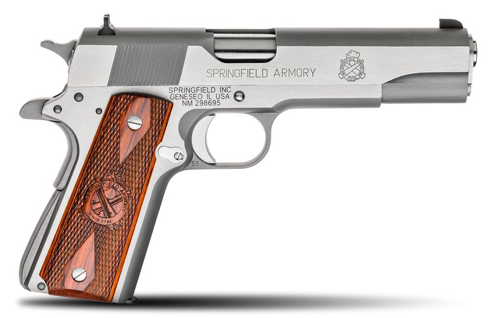 Springfield Mil Spec 1911 Handgun .45 Auto 7rd Magazine(2) 5" Barrel Stainless Steel CA Compliant .45 ACP