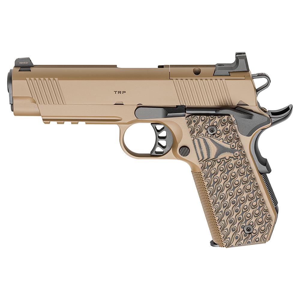 Springfield 1911 TRP AOS Coyote Handgun .45 Auto 7rd Magazines(3) 4.25" Barrel Optic Cut and Carry Rail .45 ACP