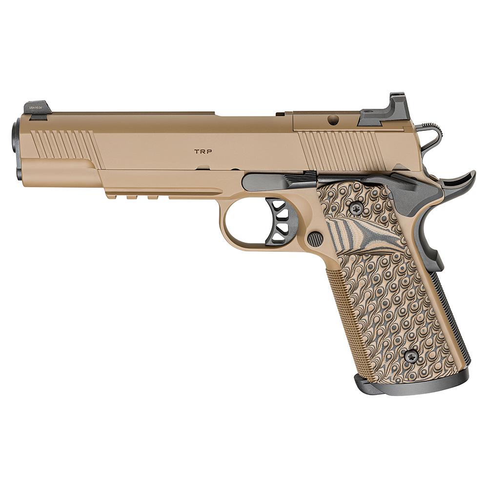 Springfield 1911 TRP AOS Coyote Handgun .45 Auto 8rd Magazines(3) 5" Barrel Optic Cut and Light Rail .45 ACP