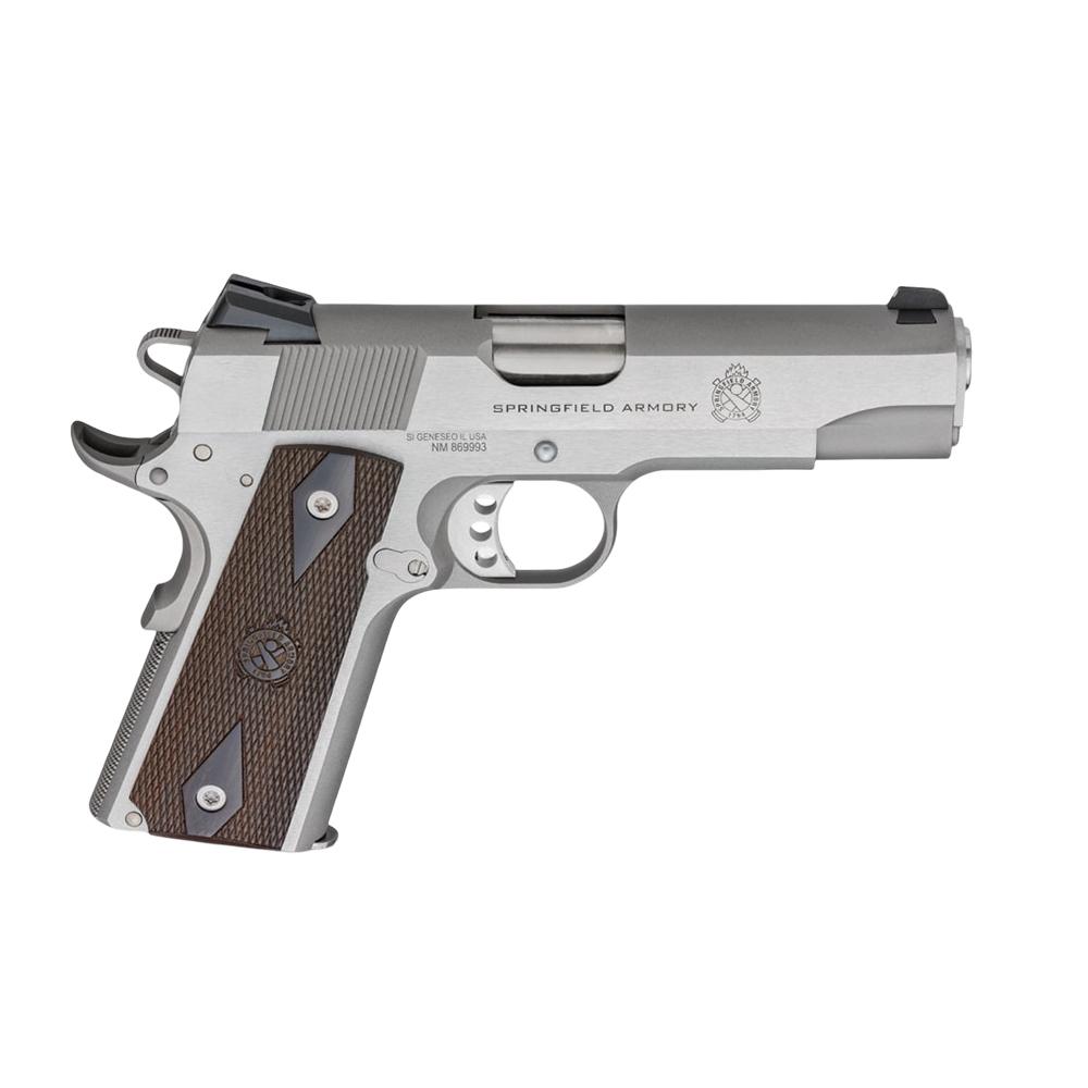 Springfield 1911 Garrison Handgun .45 Auto 7rd Magazine(1) 4.25" Barrel Wood Grips Stainless .45 ACP