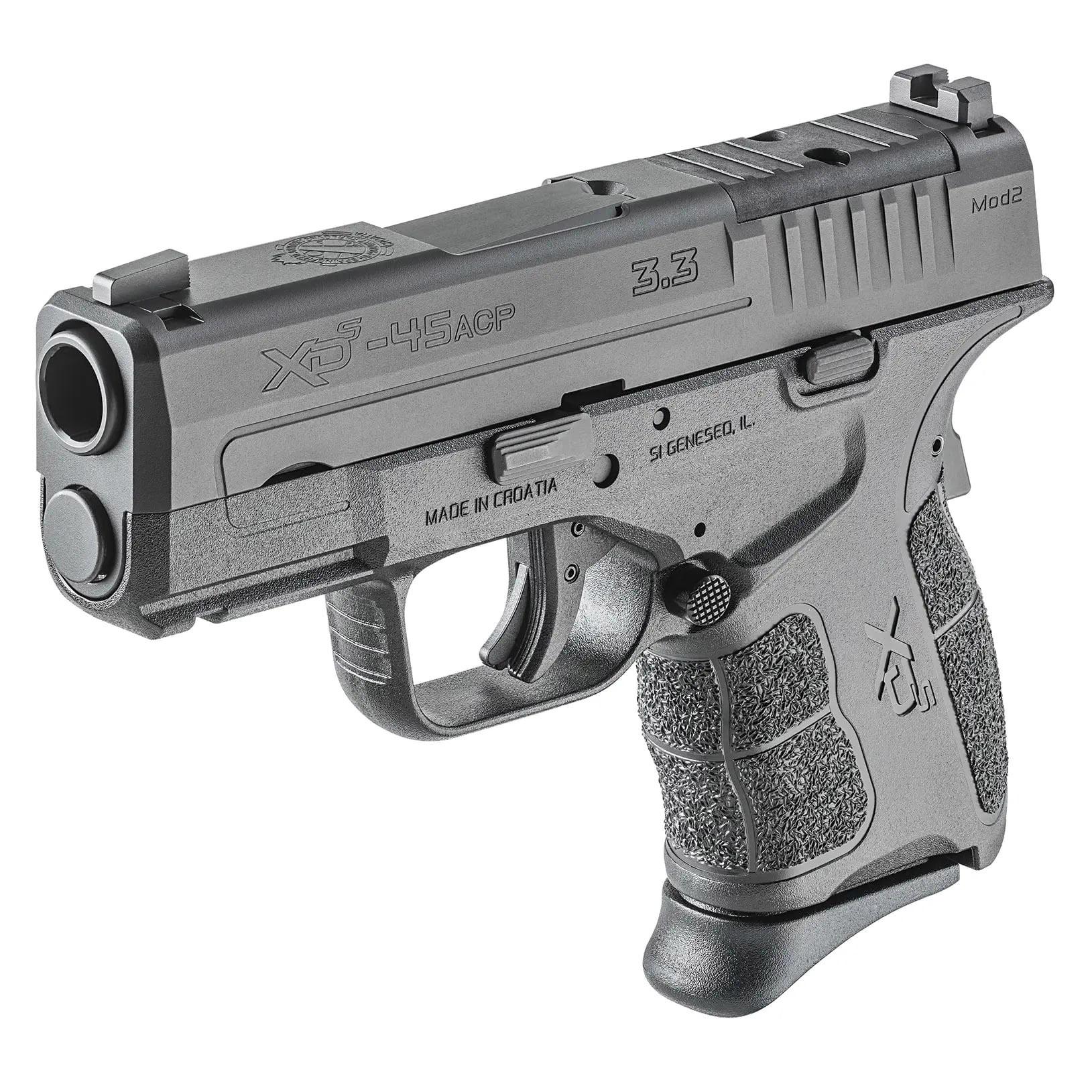 Springfield XD-S Mod.2 OSP Handgun .45 ACP 5&6rd Magazine 3.3" Barrel Black Grip