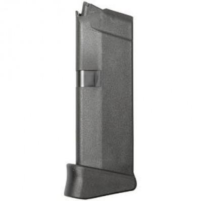 Glock Factory Original Glock 43 Magazine w/EXT Finger Black Polymer Rest 9mm Luger 6/rd