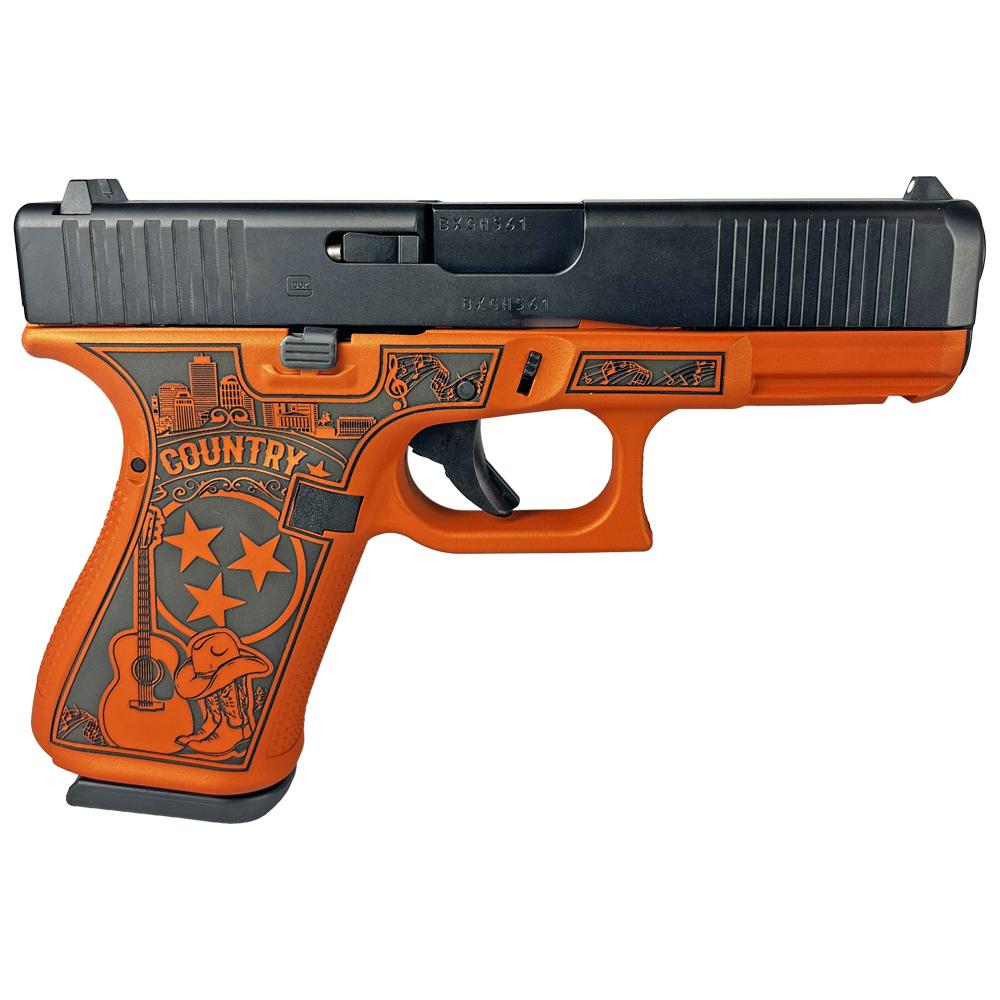 Glock 19 Gen 5 Custom Tennessee-Orange Handgun 9mm Luger 15/rd Magazines-img-0