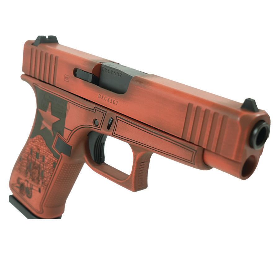 Glock 48 Custom "Texas Orange" Handgun 9mm Luger 10rd Magazines (2) 4.17" Barrel Austria