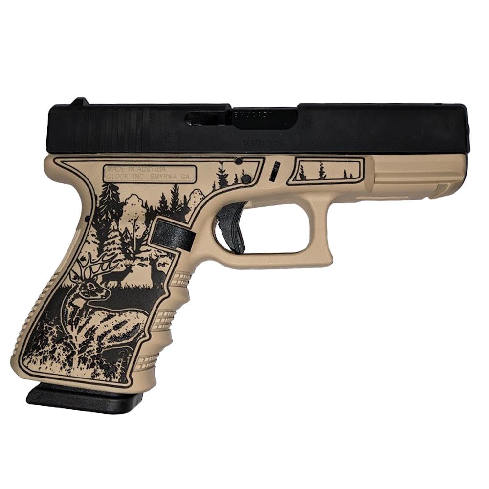 Glock PI1950203 19 Gen 3 9mm 15rd 4.02" Deer Hunter Sand Handgun