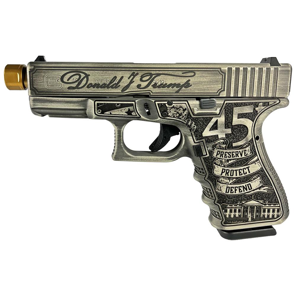 Glock 19 Gen 3 Trump 2024 Austria 9mm 15rd (2) 4" Gold Barrel