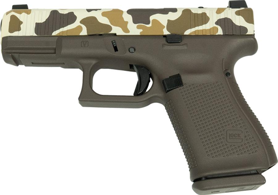 Glock V-Series Model 19 Duck Camo Cerakote Handgun 9mm Luger 15rd Magazines (3) 4.02 Barrel Austria - Glock Inc.